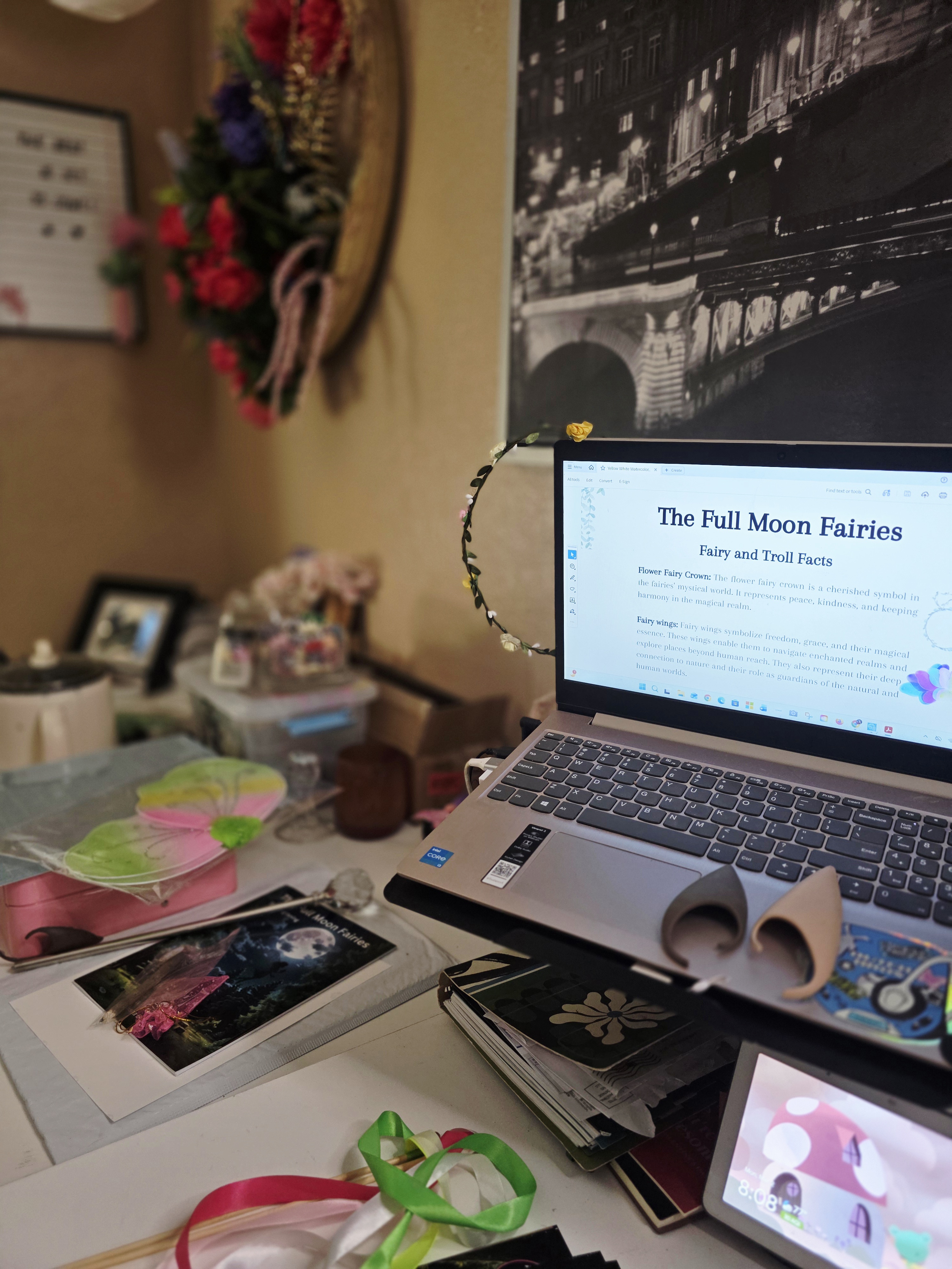 Working in my Fairy office