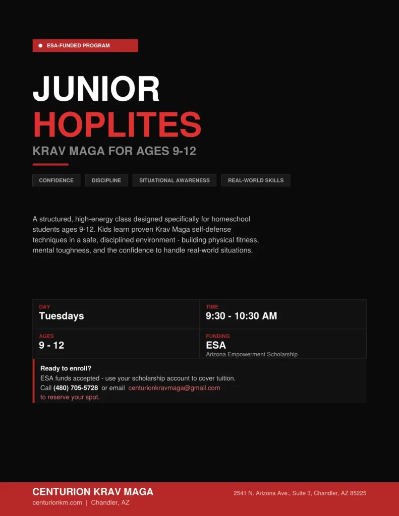 Centurion Junior Hoplite Self Defense Class