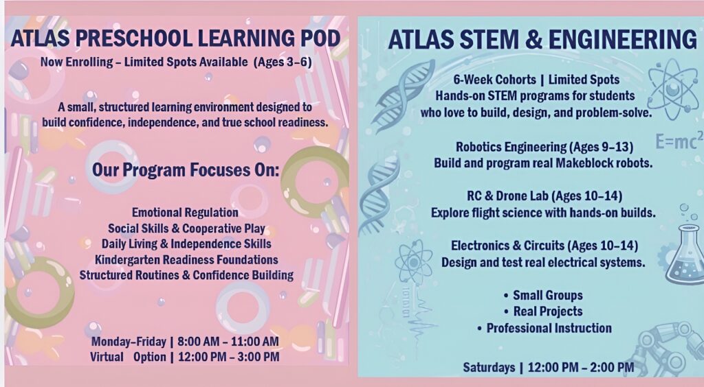 Atlas Preschool Pod Enrollment Event